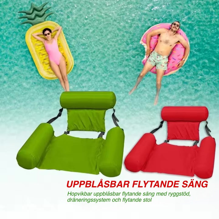 Uppblåsbar Flytande Solstol – Perfekt för Pool, Strand & Hav! 🌊☀️