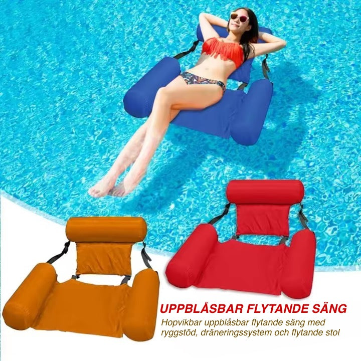 Uppblåsbar Flytande Solstol – Perfekt för Pool, Strand & Hav! 🌊☀️