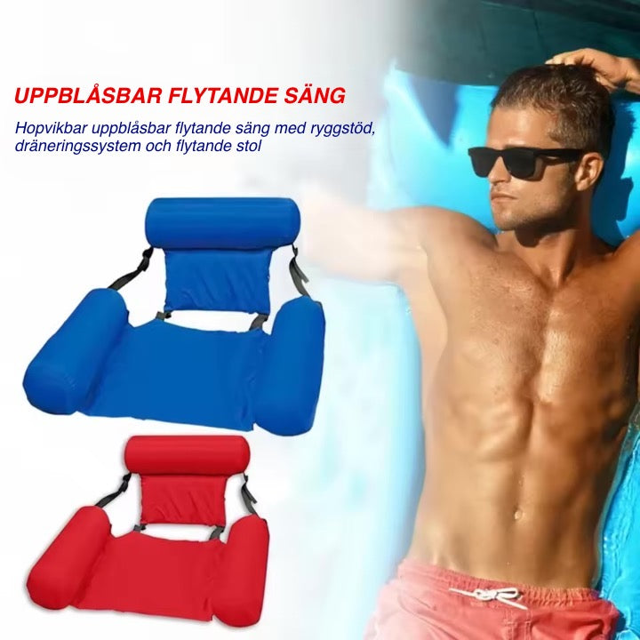 Uppblåsbar Flytande Solstol – Perfekt för Pool, Strand & Hav! 🌊☀️